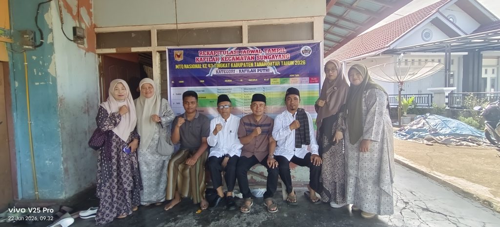 Dukung Kafilah Sungayang di MTQ Nasional ke-43, Kepala MTsN 10 Tanah Datar Kunjungi Posko Peserta